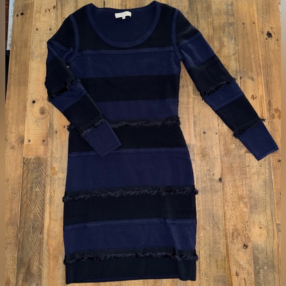 REISS Bridey Long Sleeve Knitted Midi Dress Wedding Guest Travel Cocktail City - Picture 6 of 8